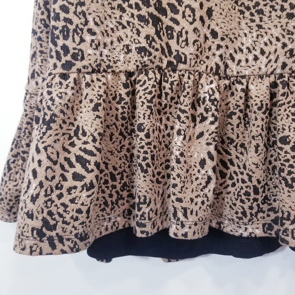 Anthropologie Maeve Women size 10 Textured Knit Cutout Tiered Ruffle Dress - Picture 11 of 13